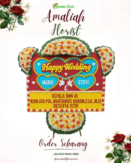 Papan Bunga Pernikahan Beng